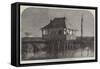 Military Post on the Danube-Samuel Read-Framed Stretched Canvas