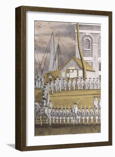 Military Pupils Arranged in a Rectangle Led by Some Officers, Some on Horseback-Jonas Zeuner-Framed Art Print