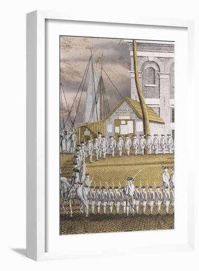Military Pupils Arranged in a Rectangle Led by Some Officers, Some on Horseback-Jonas Zeuner-Framed Art Print