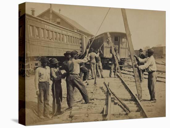 Military Railroad Operations in Northern Virginia, c.1862-Andrew J^ Johnson-Stretched Canvas