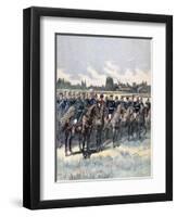 Military Review with General Saussier and Foreign Military Attaches, 14th July 1891-Henri Meyer-Framed Giclee Print