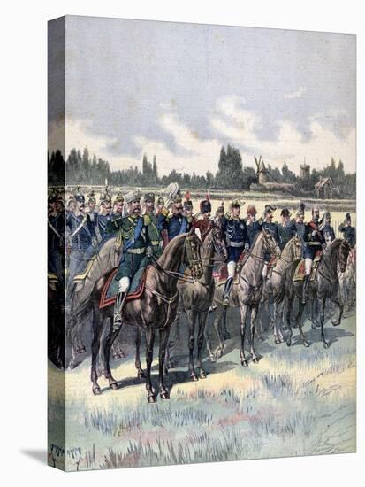 Military Review with General Saussier and Foreign Military Attaches, 14th July 1891-Henri Meyer-Stretched Canvas
