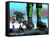 Military Robots-Victor Habbick-Framed Stretched Canvas