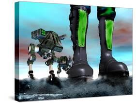 Military Robots-Victor Habbick-Stretched Canvas