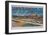 Military Rocket Parade in Tienanmen Square, 1987 Chinese Propaganda-null-Framed Giclee Print