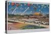 Military Rocket Parade in Tienanmen Square, 1987 Chinese Propaganda-null-Stretched Canvas