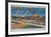 Military Rocket Parade in Tienanmen Square, 1987 Chinese Propaganda-null-Framed Giclee Print