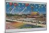 Military Rocket Parade in Tienanmen Square, 1987 Chinese Propaganda-null-Mounted Giclee Print