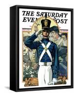 "Military School Graduate," Saturday Evening Post Cover, July 3, 1926-Elbert Mcgran Jackson-Framed Stretched Canvas