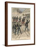 Military Skiers, 1908-null-Framed Art Print