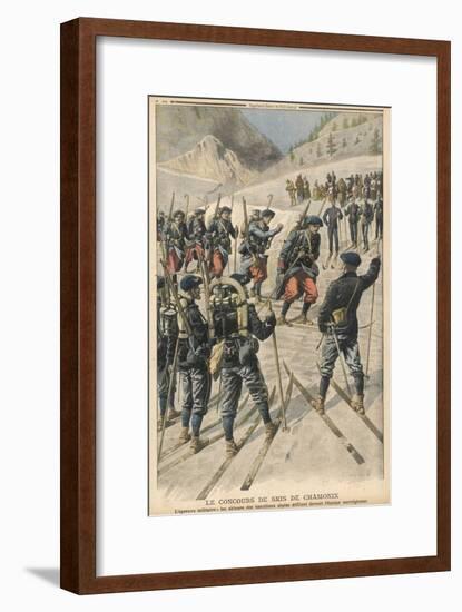 Military Skiers, 1908-null-Framed Art Print