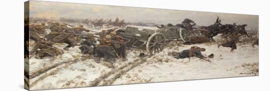 Military Skirmish, 1915-Alexander Alexeyevich Alexeyev-Stretched Canvas