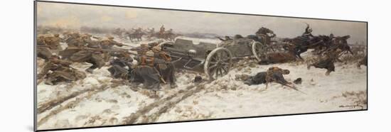 Military Skirmish, 1915-Alexander Alexeyevich Alexeyev-Mounted Giclee Print