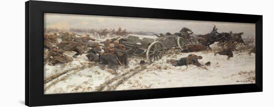 Military Skirmish, 1915-Alexander Alexeyevich Alexeyev-Framed Giclee Print