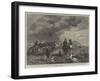 Military Train Crossing the Sands to Elizabeth Castle, Jersey, in the Time of the Civil War-Richard Beavis-Framed Giclee Print