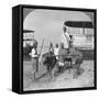 Military Transport Cart with an Escort of Indian Soldiers, Burma, 1898-null-Framed Stretched Canvas