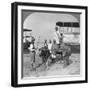 Military Transport Cart with an Escort of Indian Soldiers, Burma, 1898-null-Framed Photographic Print