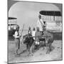 Military Transport Cart with an Escort of Indian Soldiers, Burma, 1898-null-Mounted Photographic Print