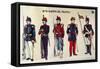 Military Uniforms at Time of Pacific War-null-Framed Stretched Canvas