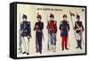 Military Uniforms at Time of Pacific War-null-Framed Stretched Canvas