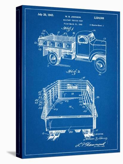 Military Vehicle Truck Patent-null-Stretched Canvas