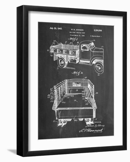 Military Vehicle Truck Patent-null-Framed Art Print