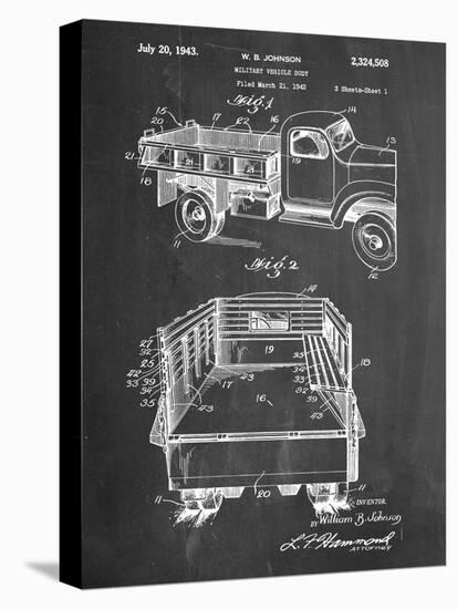 Military Vehicle Truck Patent-null-Stretched Canvas