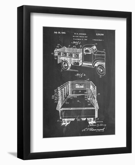 Military Vehicle Truck Patent-null-Framed Art Print