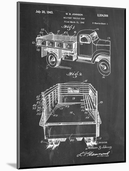 Military Vehicle Truck Patent-null-Mounted Art Print