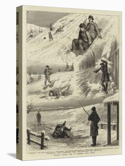 Military Winter Life at Halifax, Nova Scotia-Godefroy Durand-Stretched Canvas