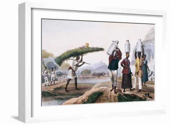 Milk and Capin Plant Sellers-Jean Baptiste Debret-Framed Art Print