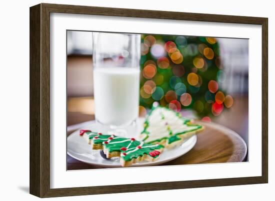 Milk and Christmas Cookies-null-Framed Giclee Print