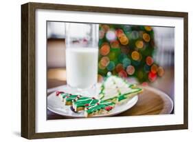 Milk and Christmas Cookies-null-Framed Giclee Print