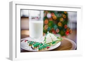 Milk and Christmas Cookies-null-Framed Giclee Print