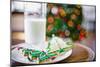 Milk and Christmas Cookies-null-Mounted Giclee Print