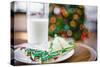 Milk and Christmas Cookies-null-Stretched Canvas