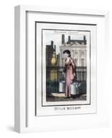 Milk Below!, Cavendish Square, London, 1805-null-Framed Giclee Print