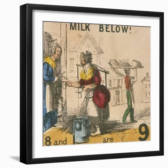 Milk Below!, Cries of London, C1840-TH Jones-Framed Giclee Print