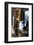 Milk Can and Glass of Milk on Window Sill of Alpine Chalet-Sabine Mader-Framed Photographic Print