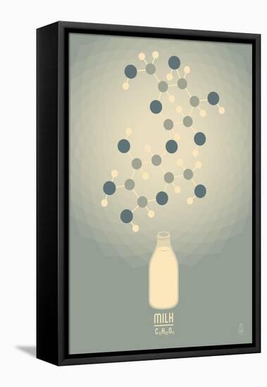 Milk - Chemical Elements-Lantern Press-Framed Stretched Canvas