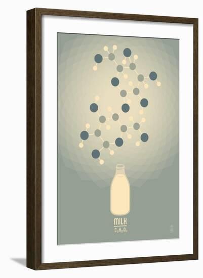 Milk - Chemical Elements-Lantern Press-Framed Art Print