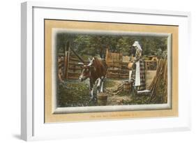 Milk Maid, Catskills, New York-null-Framed Art Print