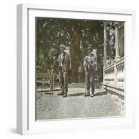 Milk-Men Near Giessbach (Switzerland), Circa 1865-Leon, Levy et Fils-Framed Photographic Print