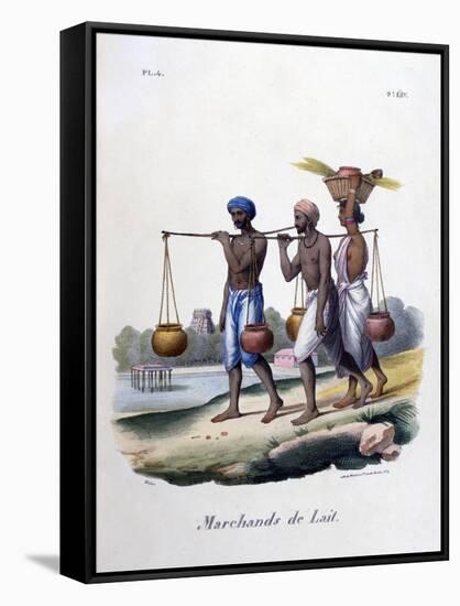Milk Merchants, 1828-Marlet et Cie-Framed Stretched Canvas