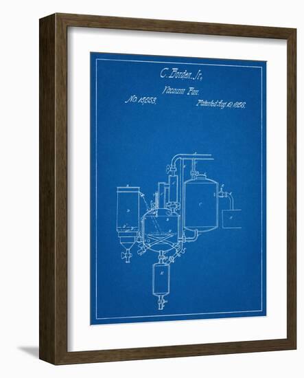 Milk Pasteurization Patent 1856-null-Framed Art Print