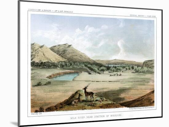 Milk River, Near Junction of Missouri, 1856-John Mix Stanley-Mounted Giclee Print