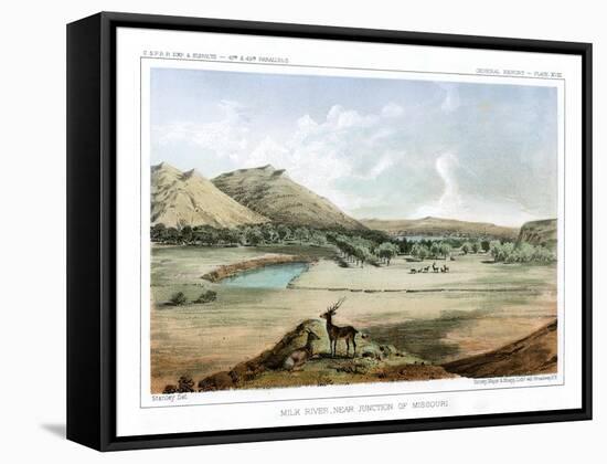 Milk River, Near Junction of Missouri, 1856-John Mix Stanley-Framed Stretched Canvas