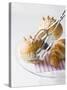 Milk Rolls and Croissant with Cake Tongs-Caroline Martin-Stretched Canvas
