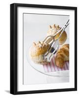 Milk Rolls and Croissant with Cake Tongs-Caroline Martin-Framed Photographic Print