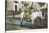 Milk Seller on Burro, Mexico-null-Stretched Canvas